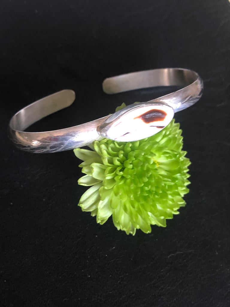 Spotted Cone Shell silver cuff