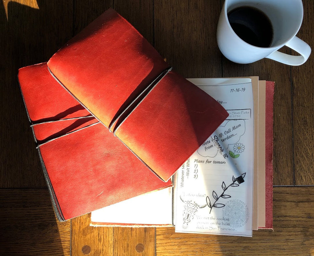 Journaling and Coffee Leather Gift Set